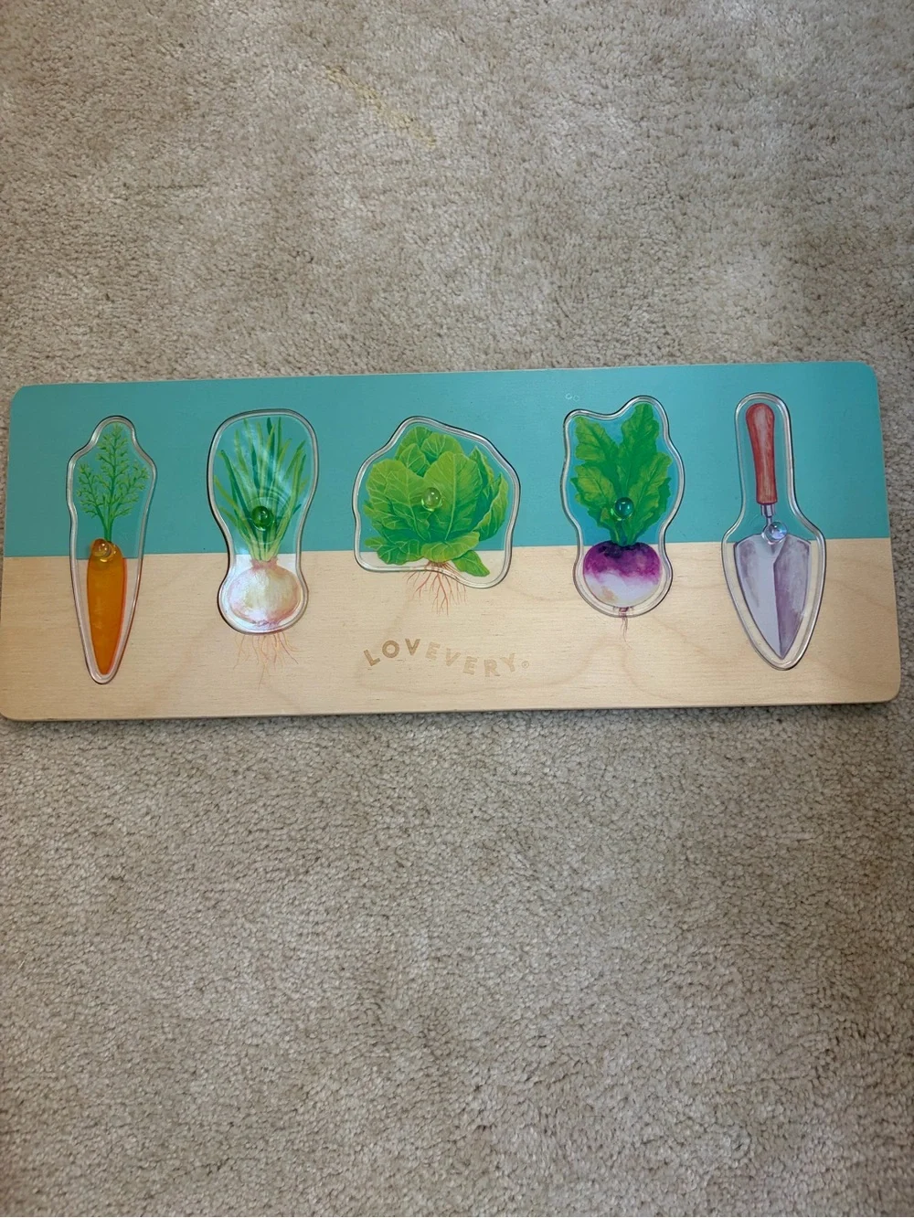 Lovevery Community Garden Puzzle – Montessori Wooden Learning Toy